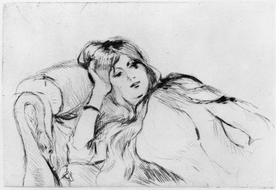Young Woman at Rest by Berthe Morisot